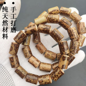 文玩竹子手串男款女款手持湘妃竹麋鹿竹手串真品老料玉化竹子手串