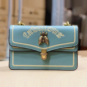 香港轻奢刺绣小蜜蜂包链条包包女斜挎包小众设计2021新款潮春秋夏