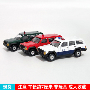 拓意 1:64 北京JEEP吉普切诺基公安警车合金仿真汽车模型摆件收藏