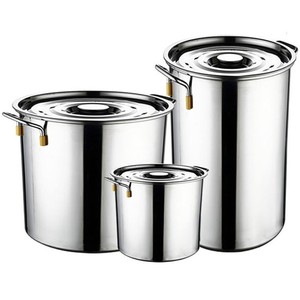 不锈钢桶圆桶水桶60汤桶吊桶加厚商用带盖汤锅特厚卤桶卤锅汤锅50