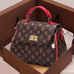 香港代购新款戴妃包2021女士大容量老印花手提v-lv女包高彷斜跨包