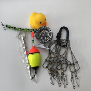 路亚垂钓活鱼扣鱼锁路亚锁鱼器不锈钢锁扣鱼器钢线扣穿鱼串鱼工具