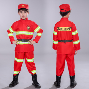 921人付款淘宝迷彩服儿童消防服装幼儿成人职业体验小学男童消防演习
