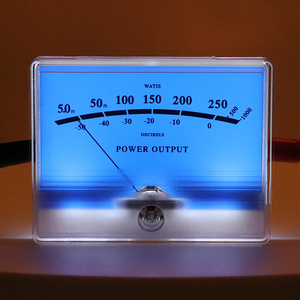 湖水蓝表带背光功率表高精度平表表音频vu表胆机db表功放电平表