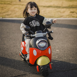 米奇儿童电动摩托车 1 5岁男女孩宝宝充电可坐童车遥控玩具三轮车