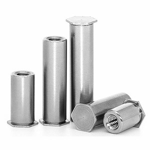 bsoa铝合金盲孔压铆螺柱m2 5m3m4铆柱薄板铆钉大小底孔铆压螺母柱