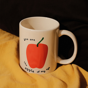 TOTHEMOON原创设计苹果柠檬陶瓷马克杯咖啡杯水杯子情侣礼物ins风