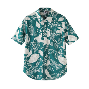 00tgns旗舰店天猫tgns"边界"动态模糊全幅数码印花衬衫男秋纯涤纶尖