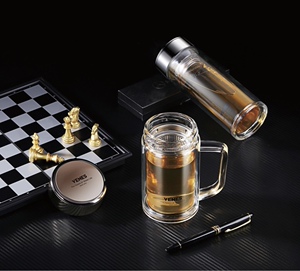 菲驰 (venes)风范玻璃杯直杯办公杯商务杯套装男女礼品水杯茶杯