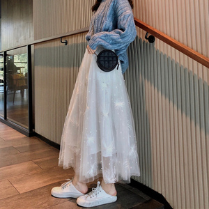 白色纱裙半身裙小个子