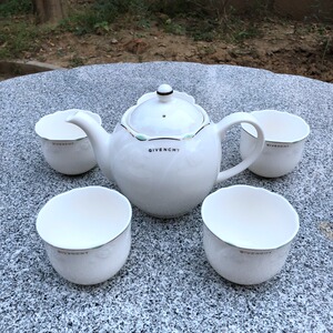 givenchy 1壶5杯 瓷器 茶壶 茶杯 日本制