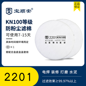 宝顺安防尘口罩kn100防工业粉尘打磨煤矿透气单面过滤棉滤芯纸