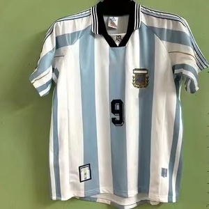 阿根廷国家队9号巴蒂斯图塔98/99佛罗伦萨球衣主场意甲复古足球服