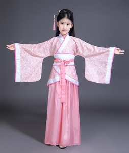 幼儿童古装汉服唐朝明朝宋朝女童小孩古代宫女丫鬟侍女表演出服