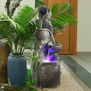 室外假山流水喷泉盆景坛子鱼缸客厅加湿器落地摆件鱼池造景循环水