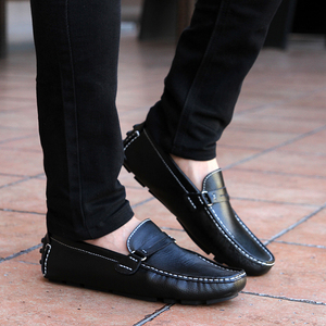 豆豆鞋男生韩版百搭个性2022新款皮鞋潮男社会鞋45大码47休闲春季
