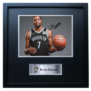 杜兰特亲笔签名照片复刻相框裱框挂画球衣装饰画海报篮网勇士雷霆