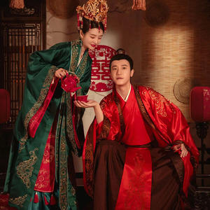 汉服情侣红色嫁衣