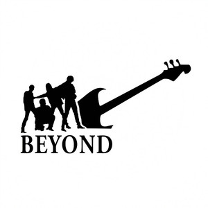 防水反光汽车贴纸黄家驹摇滚音乐吉他组合车身贴画485beyond乐队