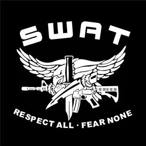 汽车反光贴纸车身车尾军事旗帜 js003美国swat反恐反暴特勤部队