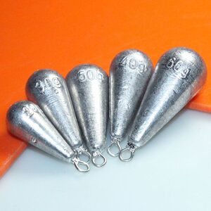 渔具铅坠 水滴 海竿远投水滴形铅坠 鱼钩沉水带鼻铅坠批发