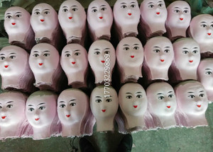 008人付款淘宝殡葬纸人头相子脸手工纸糊童男童女纸