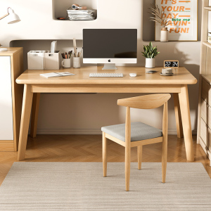 ikea宜家乐电脑桌书桌学生家用学习写字桌卧室实木腿桌子简易出租