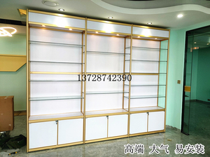 深圳办公玻璃展示柜陈列化妆品柜礼品带锁样品柜手办柜产品证书柜