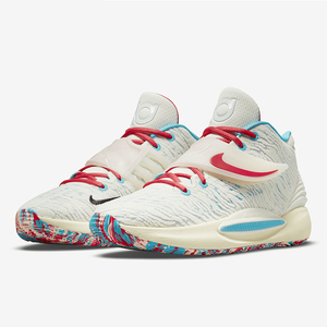 nike kd14 ep耐克杜兰特14代白蓝红拼色气垫篮球鞋男鞋cz0170-700