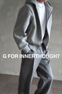 G FOR INNERTHOUGHT|日本复合棉混纺双层廓形连帽拉链卫衣夹克