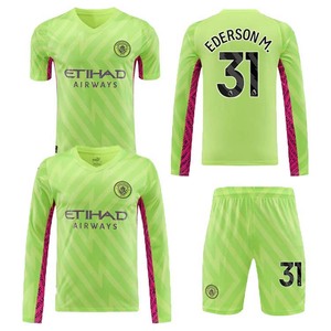 2324曼城守门员球衣荧光绿色长袖短袖31号埃德森门将服足球服套装