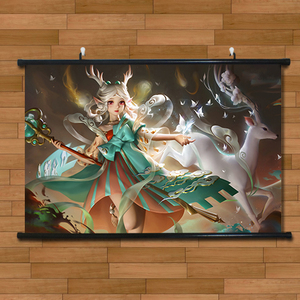 王者荣耀遇见神鹿-瑶海报自粘壁纸卧室宿舍超大墙贴背胶写真贴纸