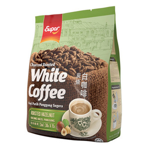 新包装2袋送5小包马来西亚super超级炭烧榛果白咖啡3合1速溶495g