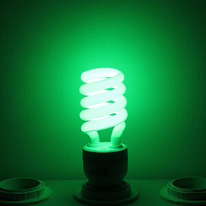 彩色节能灯泡e27螺口粉红色蓝色黄色白色绿色灯泡螺节能灯颜色红