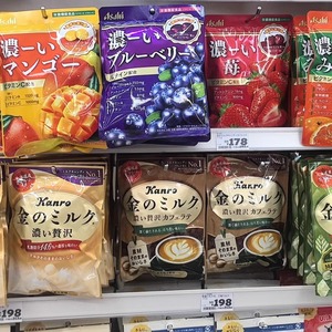 日本代购 朝日ASAHI维生素浓缩膳食纤维补充水果糖多口味润喉糖