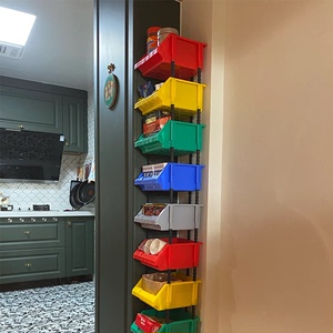 厨房落地分层收纳架客厅卧室宿舍塑料零食玩具缝隙架子移动置物架
