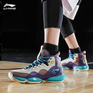 李宁篮球鞋男鞋春季新款wow shadow 2男子高帮篮球运动鞋 abpr005
