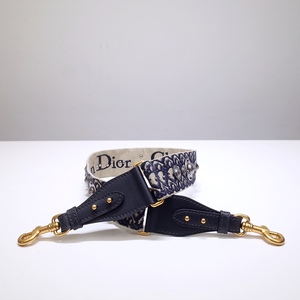 适用迪奥马鞍包宽肩带配件dior可调节肩带刺绣替换包带