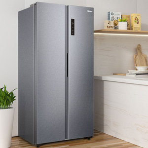 美的470l冰箱双开门双门对开门无霜变频一级节能家用官方智能家电