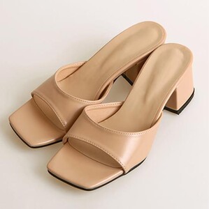 韩国直邮正品 ins人气女装初夏温婉粗跟凉拖鞋05-16