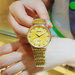 又一珠宝 黄金手表男女西普尼正品石英表999足金表女士纯金腕表