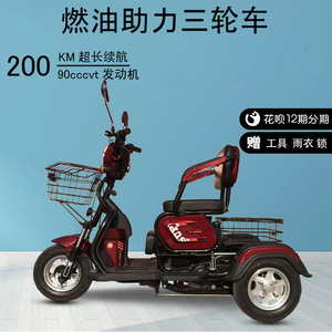 燃油助力三轮小型家用老年人残疾人代步省油车