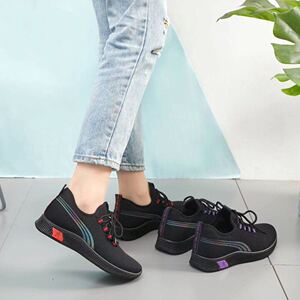 豪雨2020春季新款韩版百搭运动鞋网面透气跑步鞋平底休闲女鞋c85