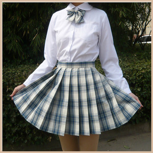 jk制服百褶裙优马s1短裙伞裙半身裙学院风高腰格子正统日系格裙夏