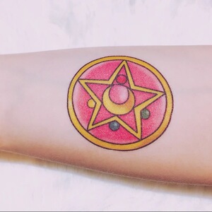 水冰月魔法阵纹身贴防水女持久小清新情侣纹身贴纸ins风