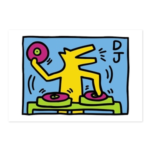 keith haring 凯斯哈林 街头涂鸦风格趣味装饰画波普艺术纸质海报