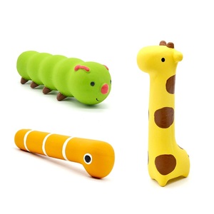 日本派地奥petio狗玩具长颈鹿菜青虫花园鳗趣味发声玩具天然乳胶