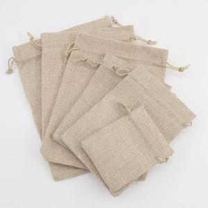 10个装本色麻布袋抽绳束口袋咖啡豆包装袋定制logo香包香囊袋透气