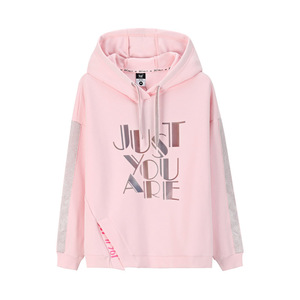 361运动卫衣女2020春新连帽套头潮流袖粉色宽松休闲上衣562018810