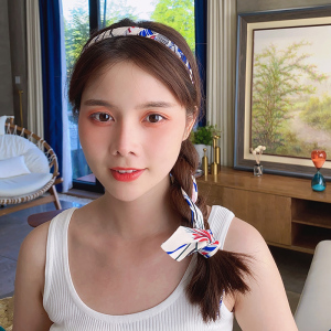 绑马尾头绳麻花辫编发发带仙女森系超仙复古法式飘带丝巾发绳发箍